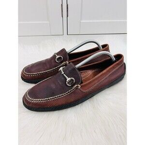 TB Phelps Traditions Brown Leather Bit Driver Shoes Mens Driving Loafers 11M